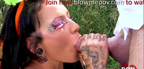  Blow Me POV - Fairy Inked Babe Fuck You Dry Outside